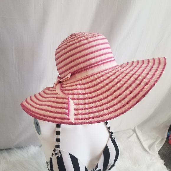Pink Ribbon Floppy Sun Hat - Picture 3 of 7